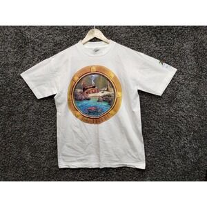 VTG 7 Up SS Uncola‎ T Shirt Adult Medium White National Mills Single Stitch 1993